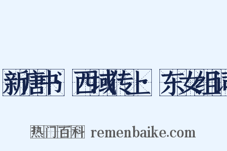 新唐书·西域传上·东女组词是什么意思的图片